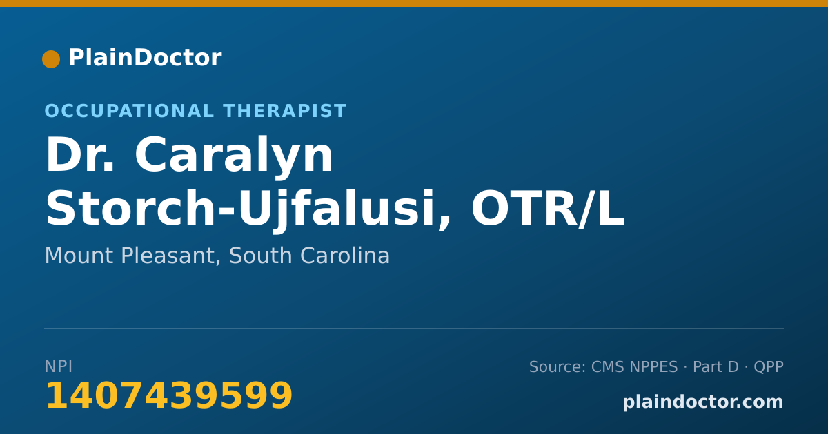 Shareable card for Caralyn Storch-Ujfalusi, OTR/L - Occupational Therapist, Mount Pleasant, SC
