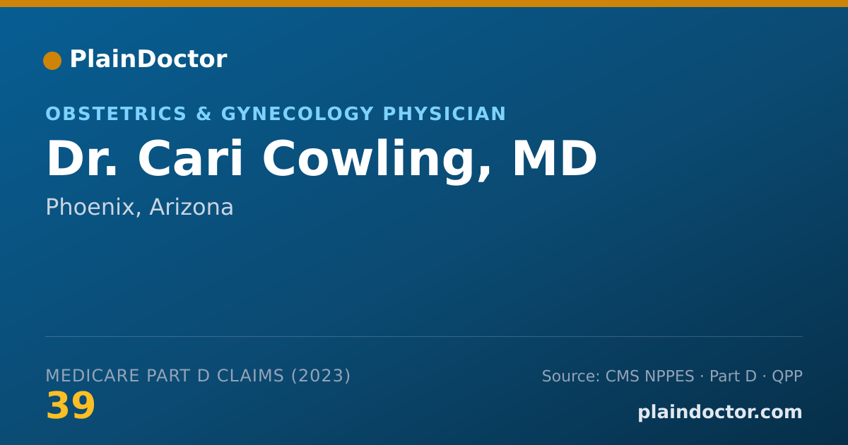 Shareable card for Cari Cowling, MD - Obstetrics & Gynecology Physician, Phoenix, AZ