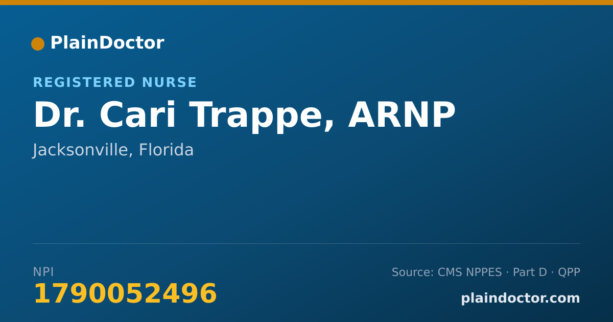 Shareable card for Cari Trappe, ARNP - Registered Nurse, Jacksonville, FL