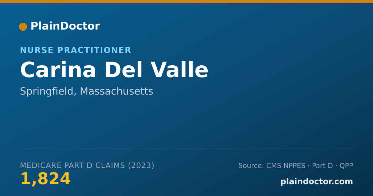 Shareable card for Carina Del Valle - Nurse Practitioner, Springfield, MA