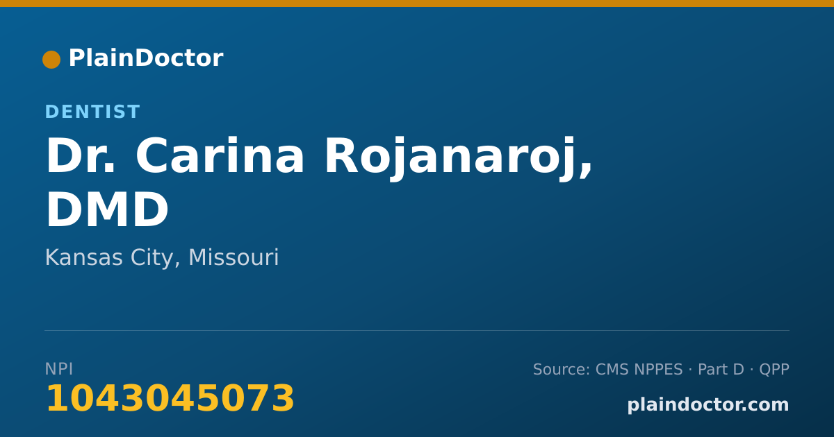 Shareable card for Carina Rojanaroj, DMD - Dentist, Kansas City, MO