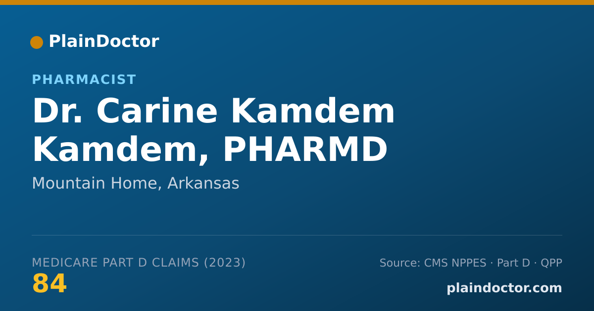 Shareable card for Carine Kamdem Kamdem, PHARMD - Pharmacist, Mountain Home, AR