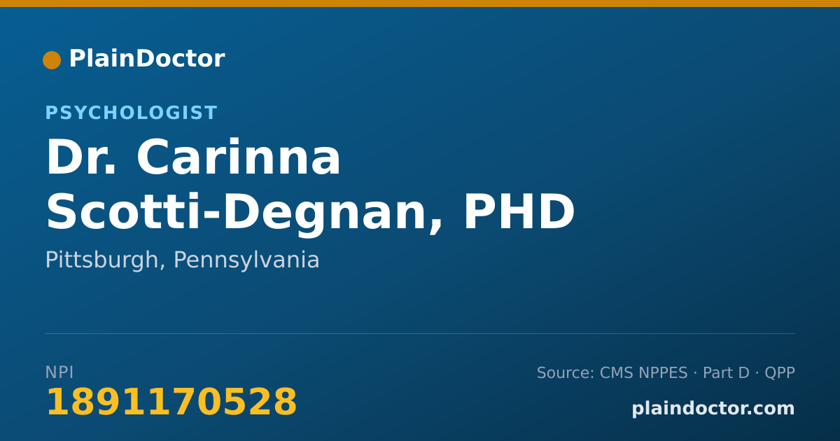 Shareable card for Carinna Scotti-Degnan, PHD - Psychologist, Pittsburgh, PA