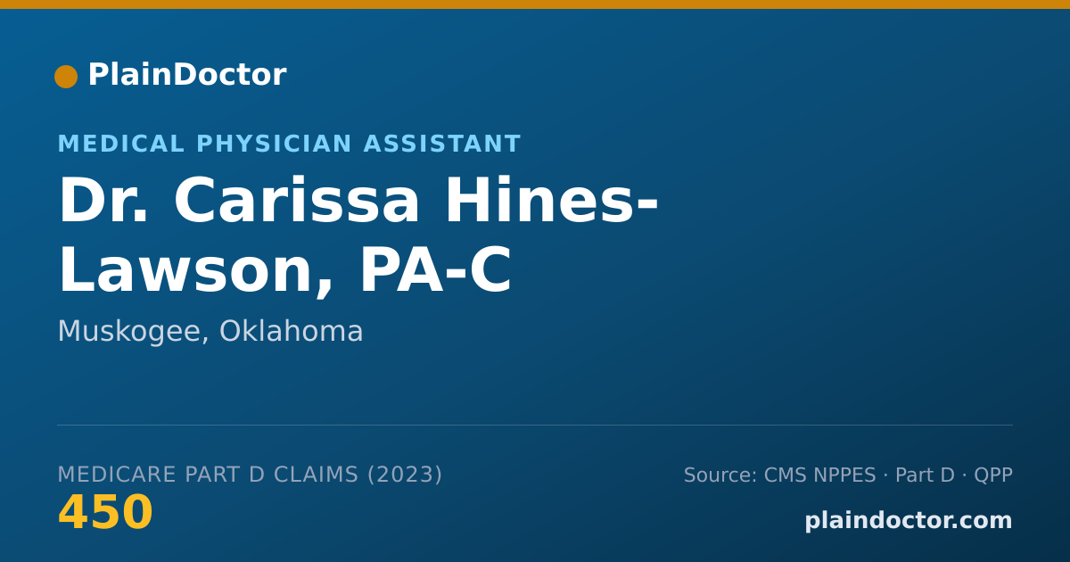 Shareable card for Carissa Hines- Lawson, PA-C - Medical Physician Assistant, Muskogee, OK