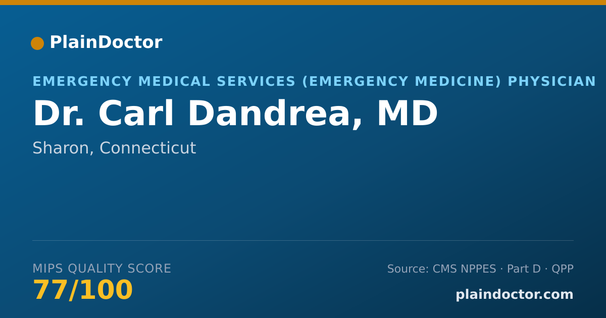 Shareable card for Carl Dandrea, MD - Emergency Medical Services (Emergency Medicine) Physician, Sharon, CT