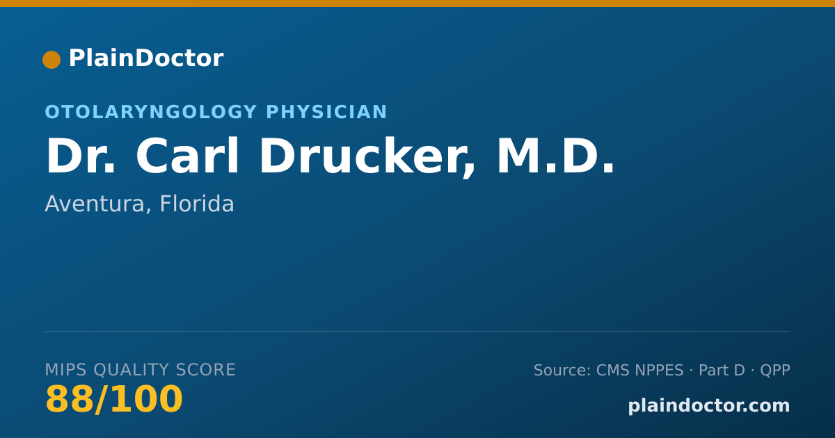 Shareable card for Carl Drucker, M.D. - Otolaryngology Physician, Aventura, FL