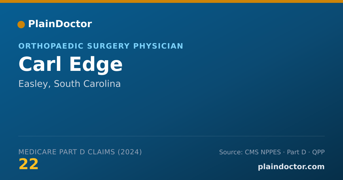 Shareable card for Carl Edge - Orthopaedic Surgery Physician, Easley, SC