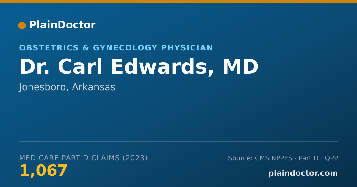 Shareable card for Carl Edwards, MD - Obstetrics & Gynecology Physician, Jonesboro, AR