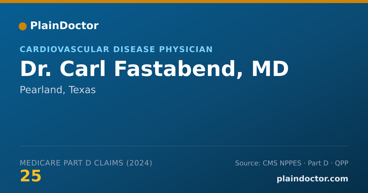 Shareable card for Carl Fastabend, MD - Cardiovascular Disease Physician, Pearland, TX