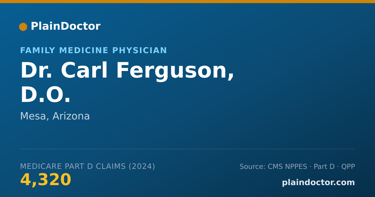 Shareable card for Carl Ferguson, D.O. - Family Medicine Physician, Mesa, AZ