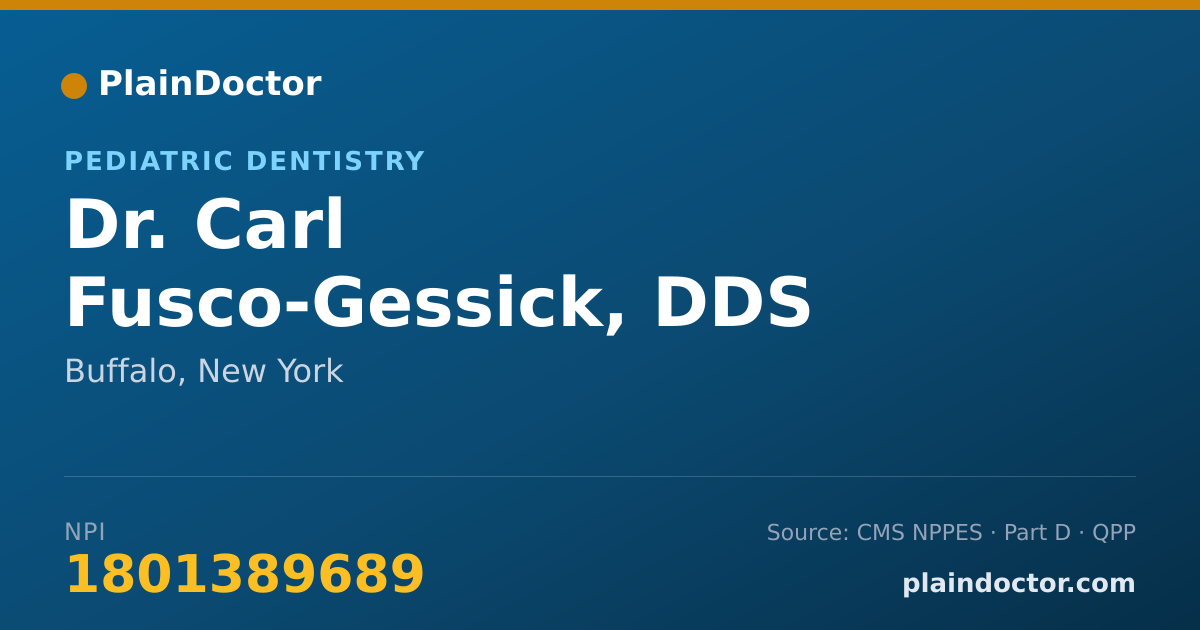 Shareable card for Carl Fusco-Gessick, DDS - Pediatric Dentistry, Buffalo, NY