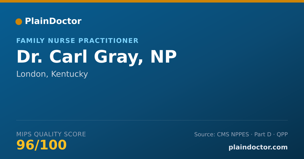 Shareable card for Carl Gray, NP - Family Nurse Practitioner, London, KY