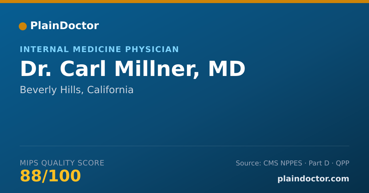 Shareable card for Carl Millner, MD - Internal Medicine Physician, Beverly Hills, CA