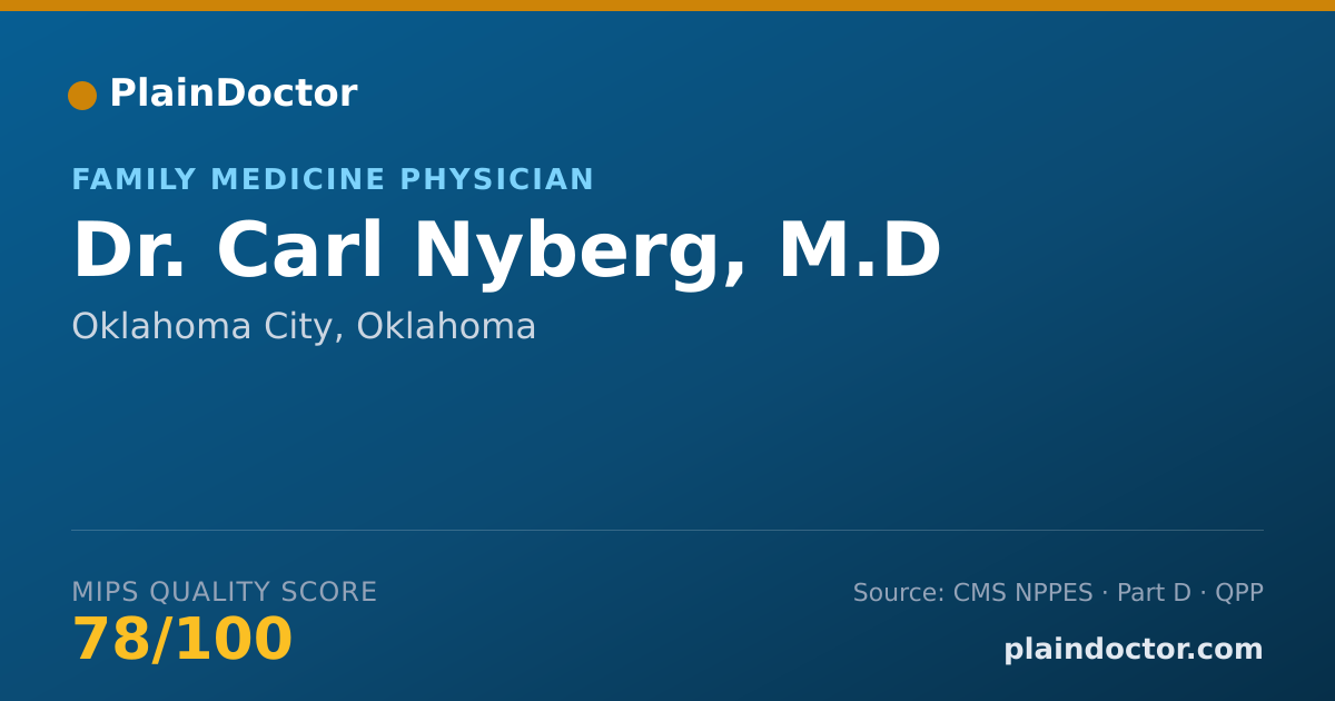 Shareable card for Carl Nyberg, M.D - Family Medicine Physician, Oklahoma City, OK