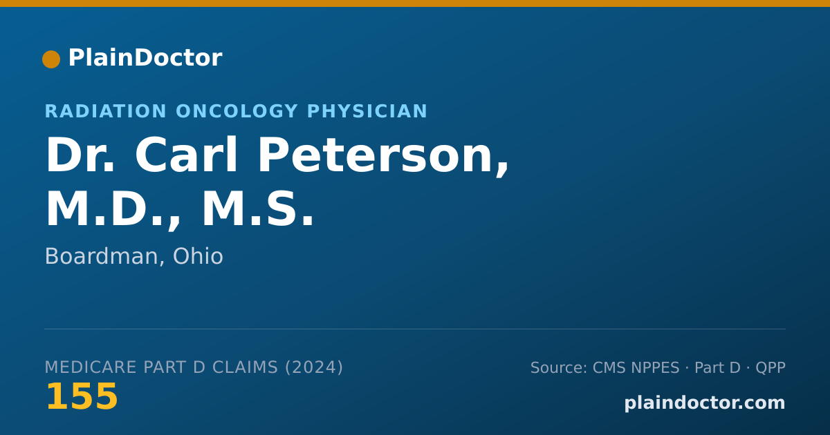 Shareable card for Carl Peterson, M.D., M.S. - Radiation Oncology Physician, Boardman, OH