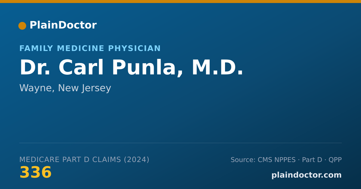 Shareable card for Carl Punla, M.D. - Family Medicine Physician, Wayne, NJ