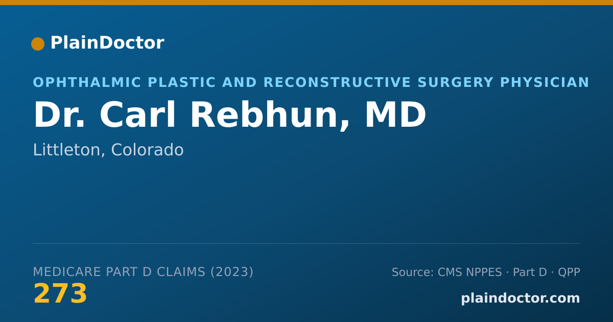 Shareable card for Carl Rebhun, MD - Ophthalmic Plastic and Reconstructive Surgery Physician, Littleton, CO