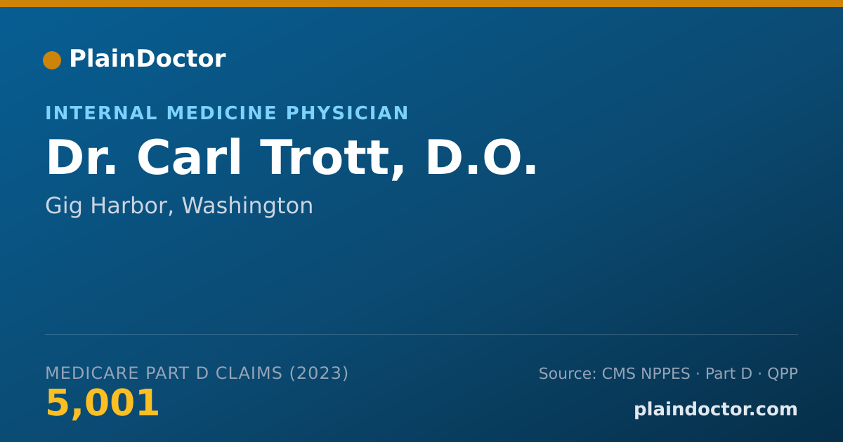 Shareable card for Carl Trott, D.O. - Internal Medicine Physician, Gig Harbor, WA