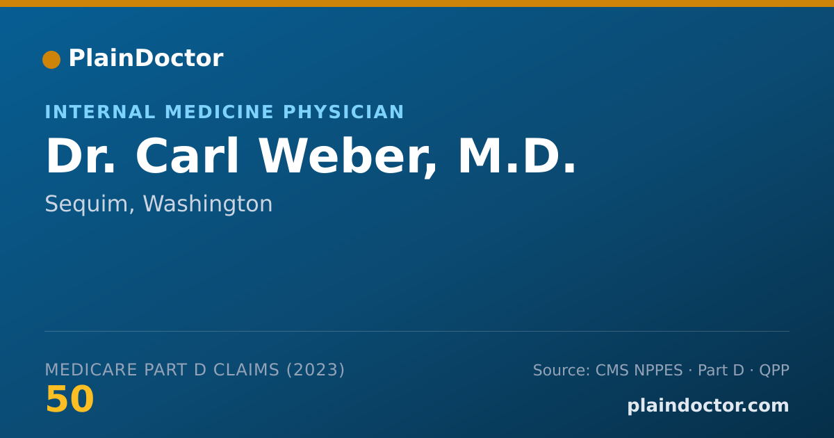 Shareable card for Carl Weber, M.D. - Internal Medicine Physician, Sequim, WA
