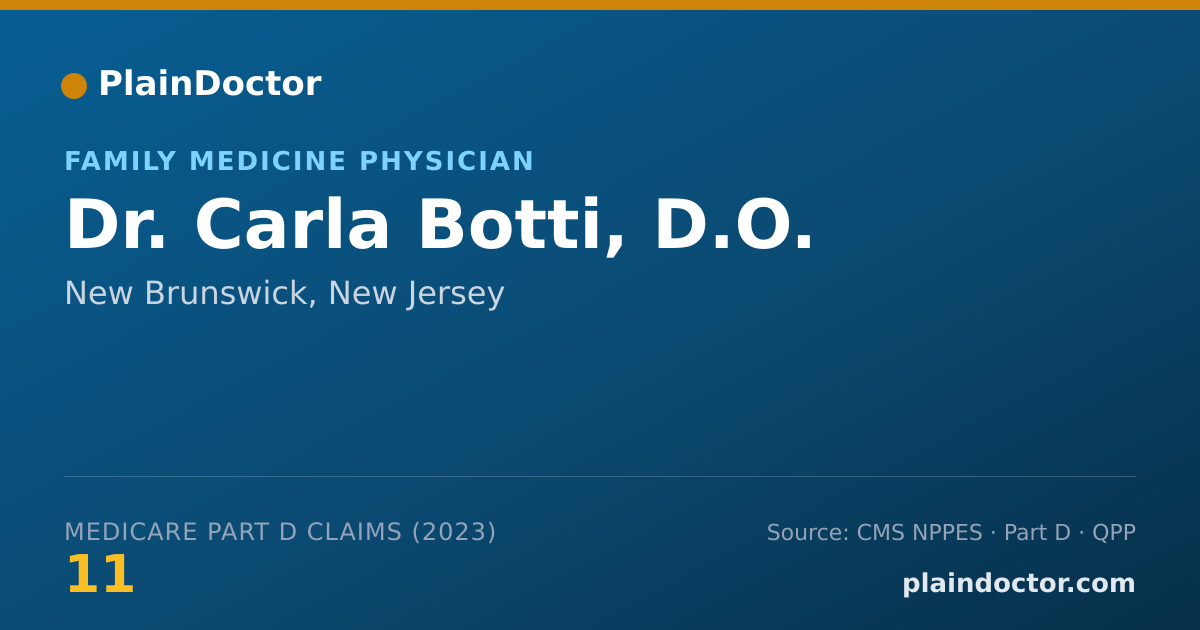 Shareable card for Carla Botti, D.O. - Family Medicine Physician, New Brunswick, NJ