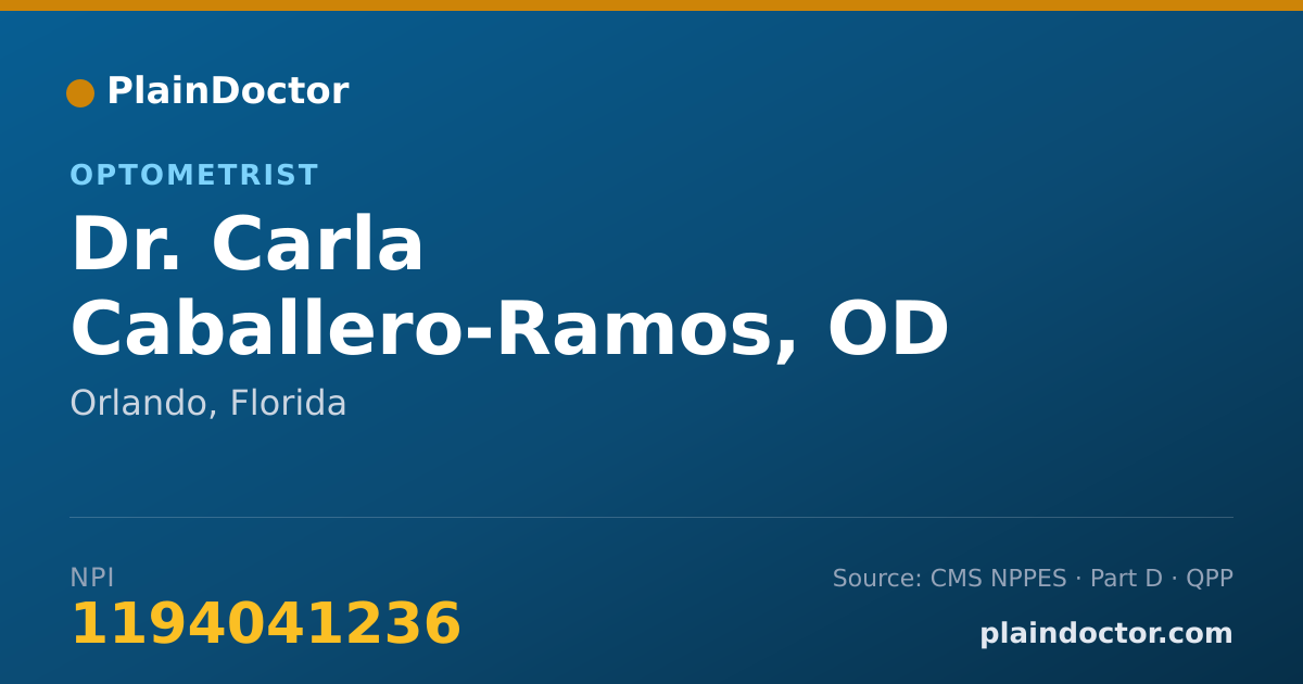 Shareable card for Carla Caballero-Ramos, OD - Optometrist, Orlando, FL