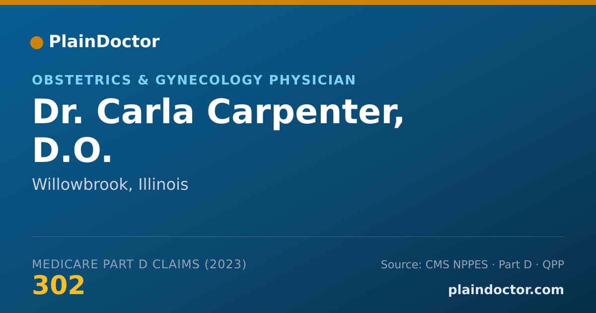 Shareable card for Carla Carpenter, D.O. - Obstetrics & Gynecology Physician, Willowbrook, IL