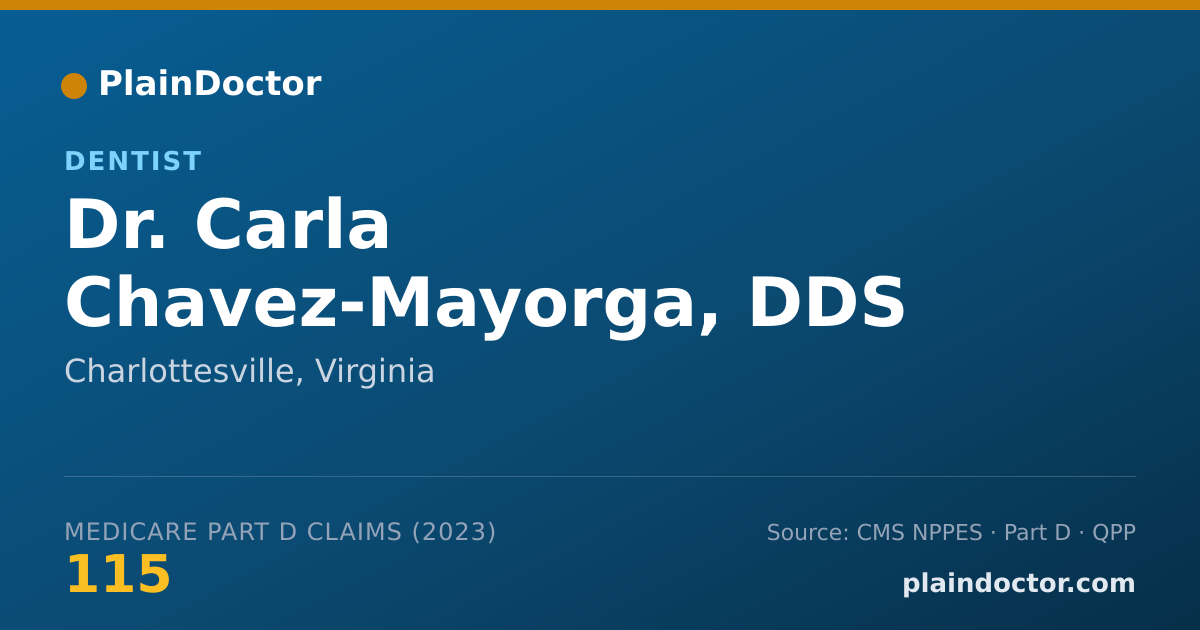 Shareable card for Carla Chavez-Mayorga, DDS - Dentist, Charlottesville, VA