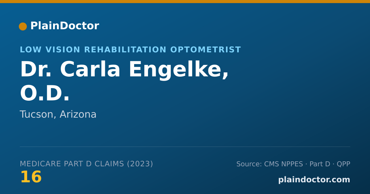 Shareable card for Carla Engelke, O.D. - Low Vision Rehabilitation Optometrist, Tucson, AZ