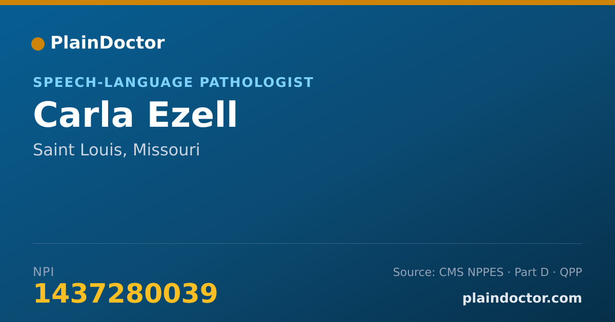 Shareable card for Carla Ezell - Speech-Language Pathologist, Saint Louis, MO