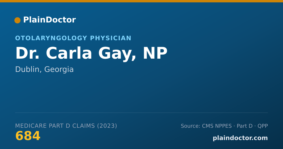 Shareable card for Carla Gay, NP - Otolaryngology Physician, Dublin, GA