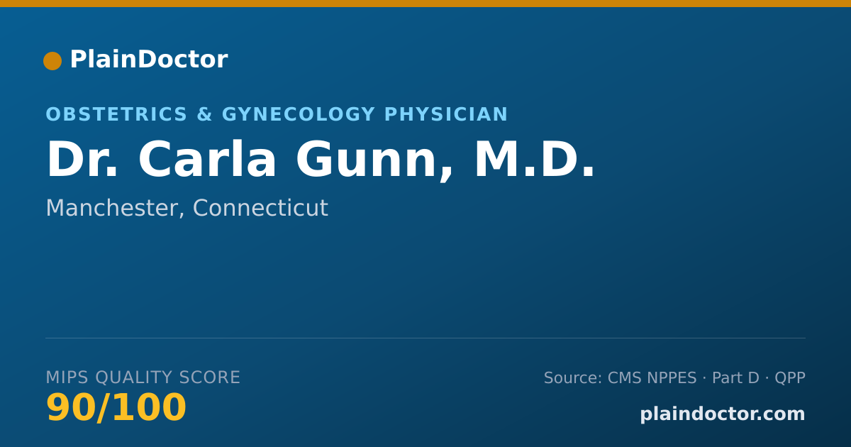 Shareable card for Carla Gunn, M.D. - Obstetrics & Gynecology Physician, Manchester, CT