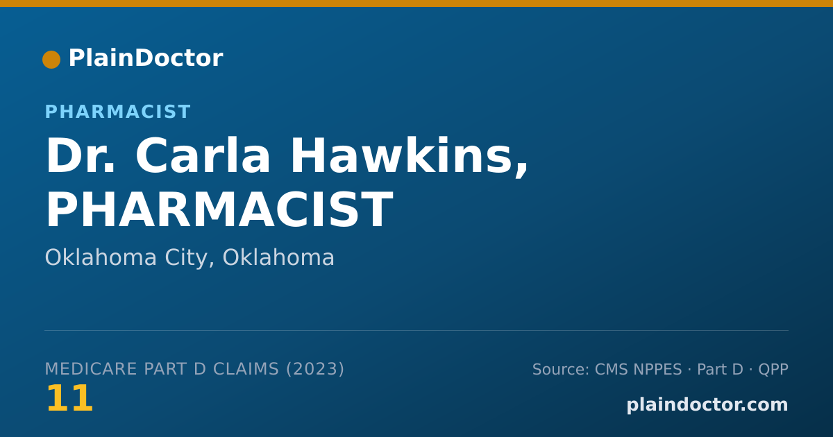 Shareable card for Carla Hawkins, PHARMACIST - Pharmacist, Oklahoma City, OK