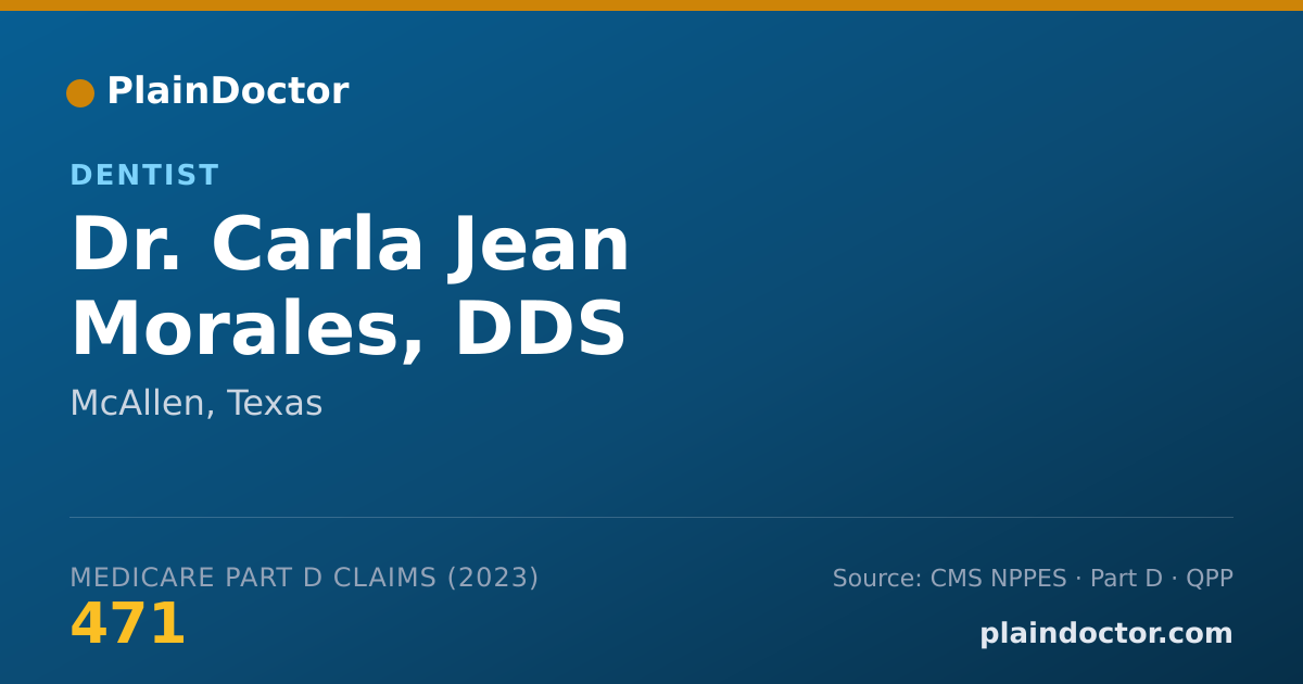 Shareable card for Carla Jean Morales, DDS - Dentist, McAllen, TX