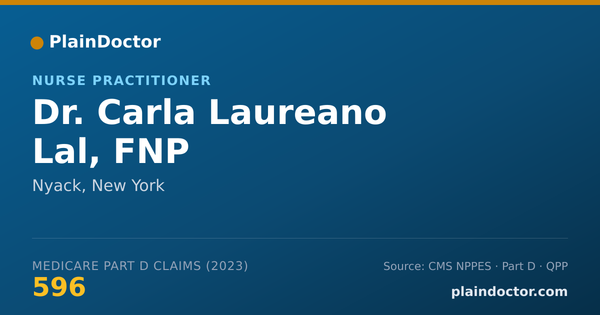 Shareable card for Carla Laureano Lal, FNP - Nurse Practitioner, Nyack, NY
