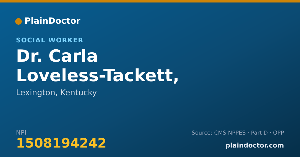 Shareable card for Carla Loveless-Tackett, LCSW, ACSW - Social Worker, Lexington, KY