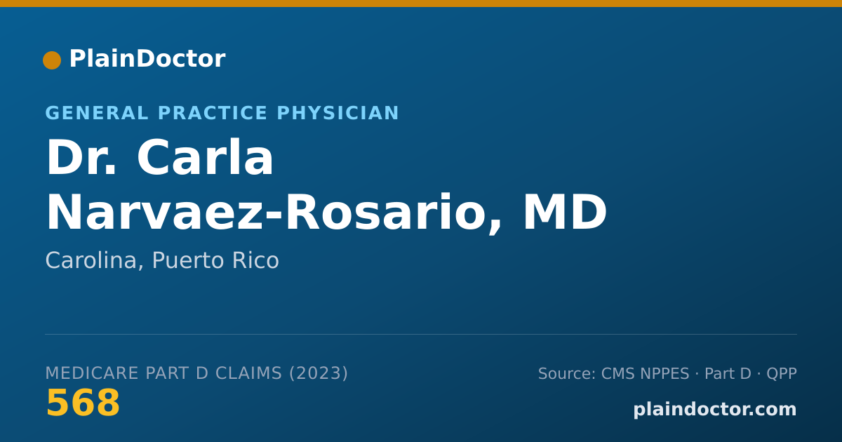 Shareable card for Carla Narvaez-Rosario, MD - General Practice Physician, Carolina, PR