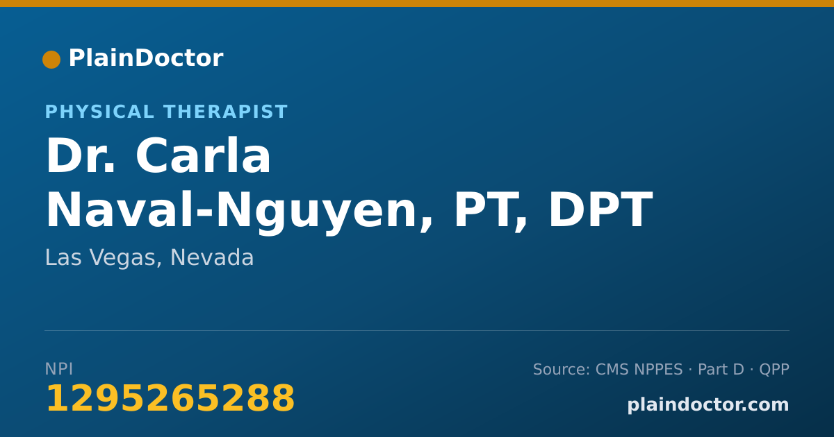 Shareable card for Carla Naval-Nguyen, PT, DPT - Physical Therapist, Las Vegas, NV