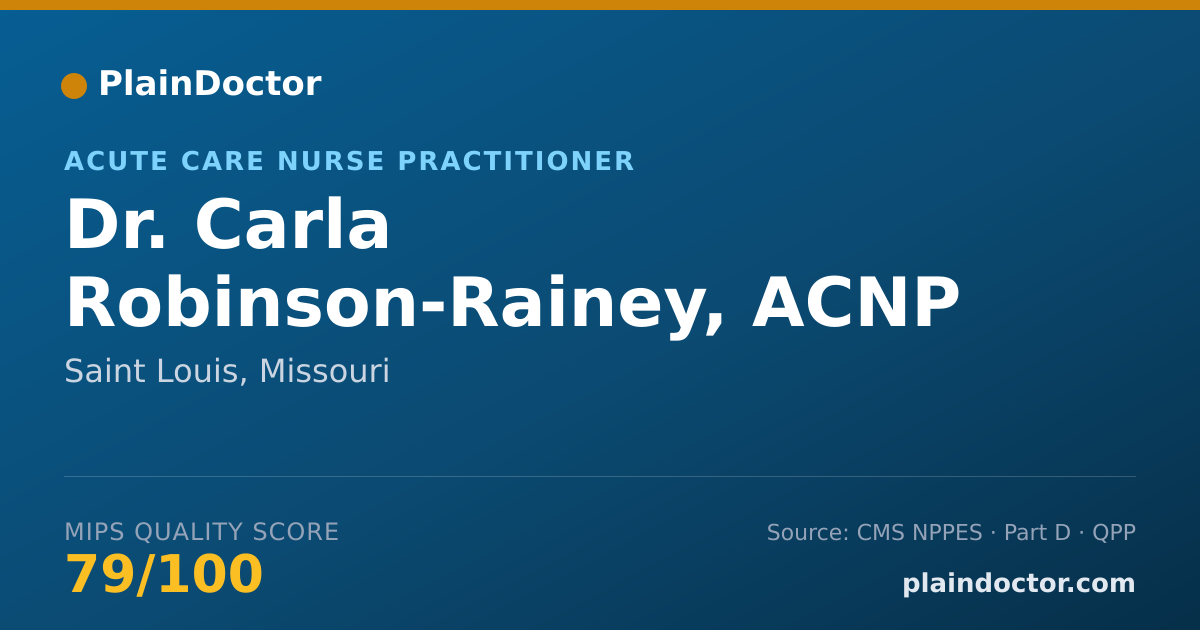 Shareable card for Carla Robinson-Rainey, ACNP - Acute Care Nurse Practitioner, Saint Louis, MO