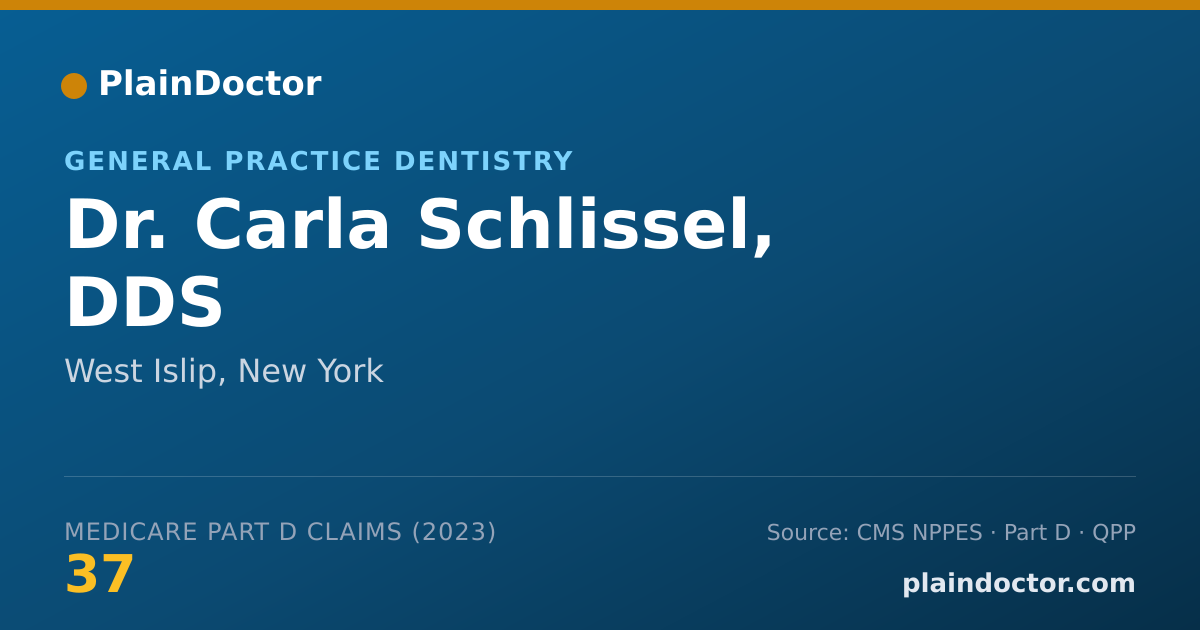 Shareable card for Carla Schlissel, DDS - General Practice Dentistry, West Islip, NY