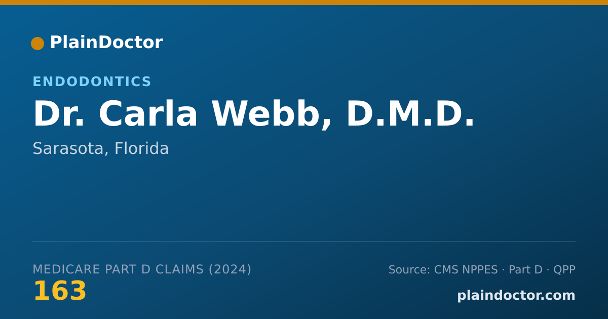Shareable card for Carla Webb, D.M.D. - Endodontics, Sarasota, FL