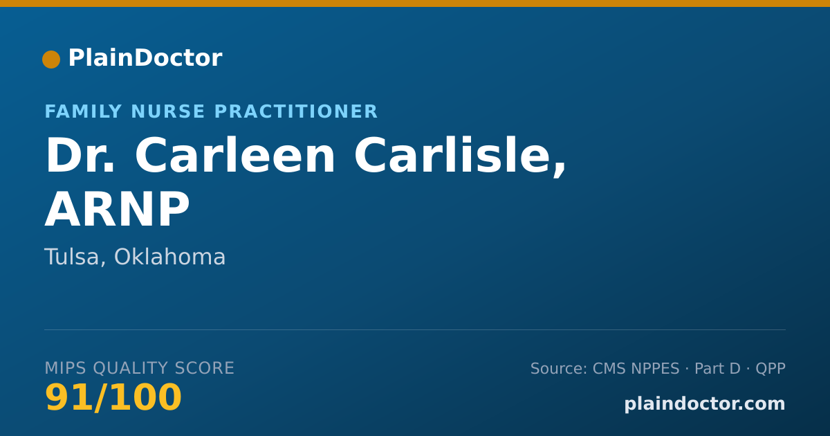 Shareable card for Carleen Carlisle, ARNP - Family Nurse Practitioner, Tulsa, OK