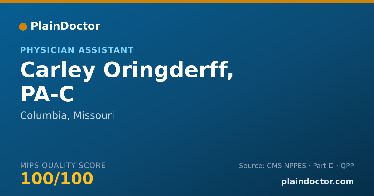Shareable card for Carley Oringderff, PA-C - Physician Assistant, Columbia, MO