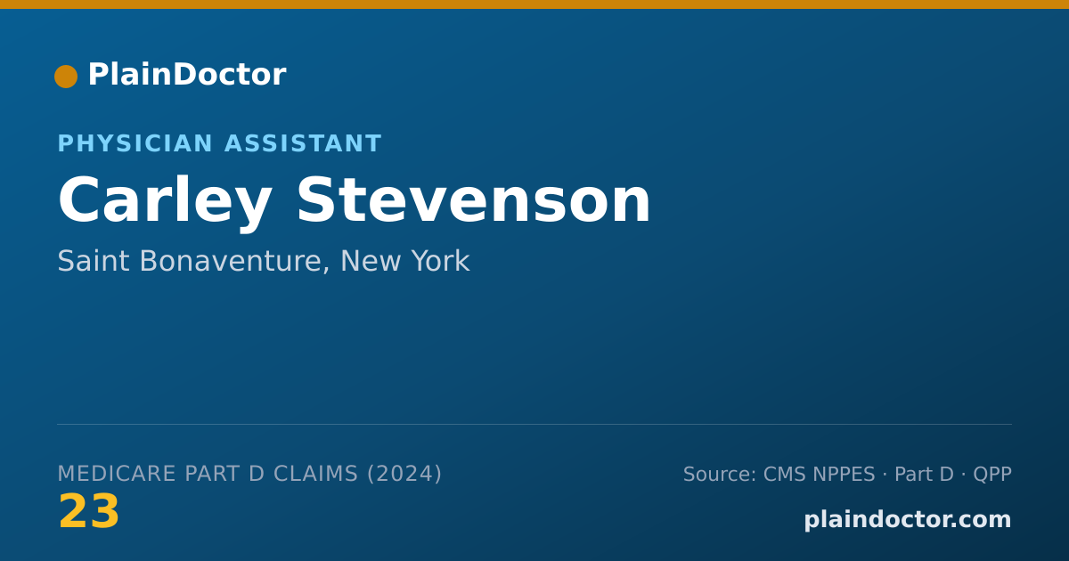 Shareable card for Carley Stevenson - Physician Assistant, Saint Bonaventure, NY