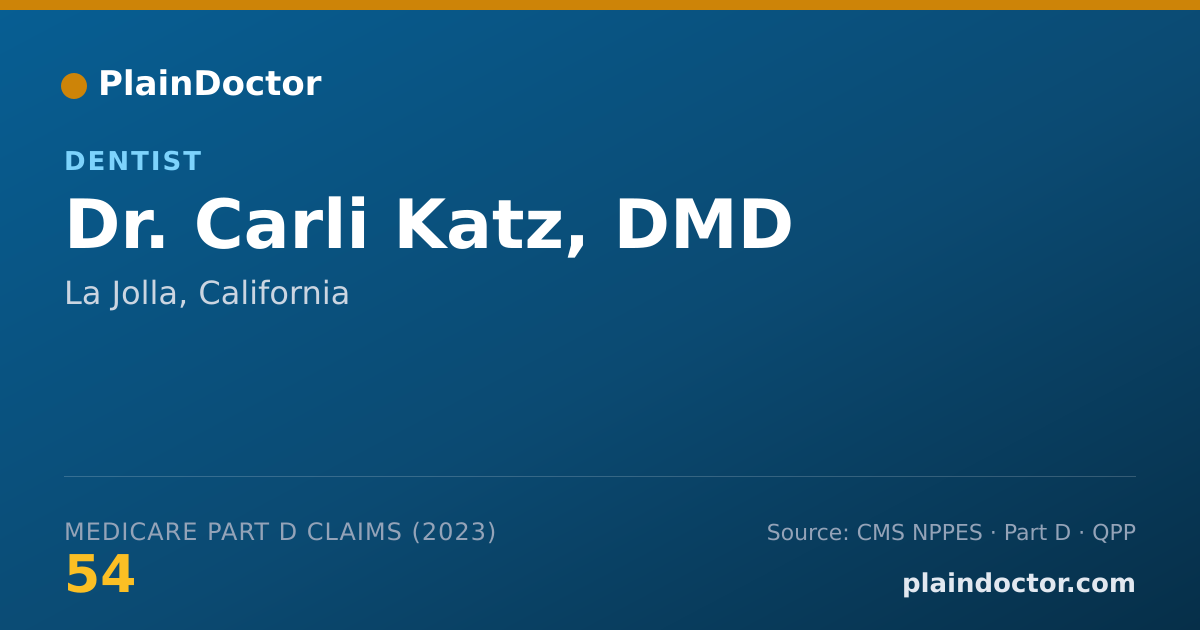 Shareable card for Carli Katz, DMD - Dentist, La Jolla, CA