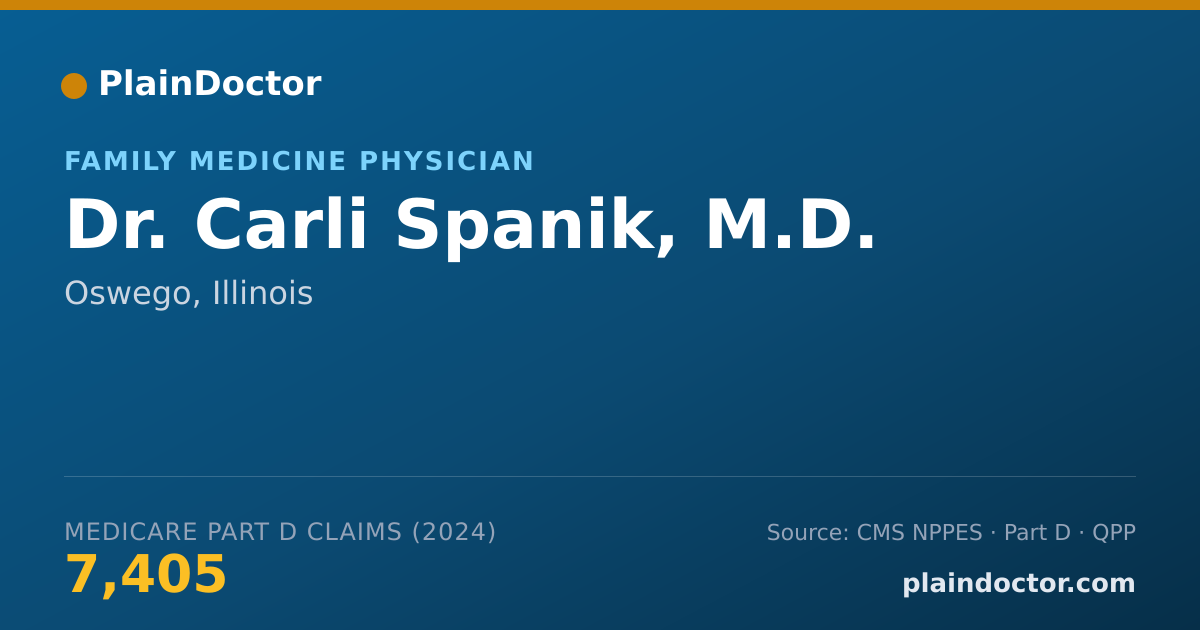 Shareable card for Carli Spanik, M.D. - Family Medicine Physician, Oswego, IL