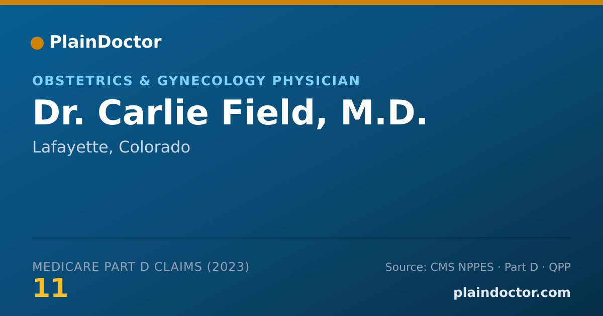 Shareable card for Carlie Field, M.D. - Obstetrics & Gynecology Physician, Lafayette, CO