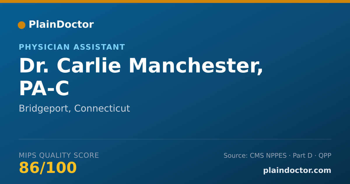 Shareable card for Carlie Manchester, PA-C - Physician Assistant, Bridgeport, CT