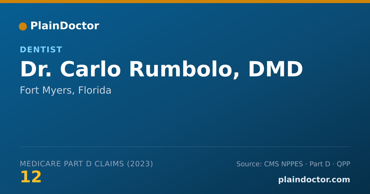 Shareable card for Carlo Rumbolo, DMD - Dentist, Fort Myers, FL