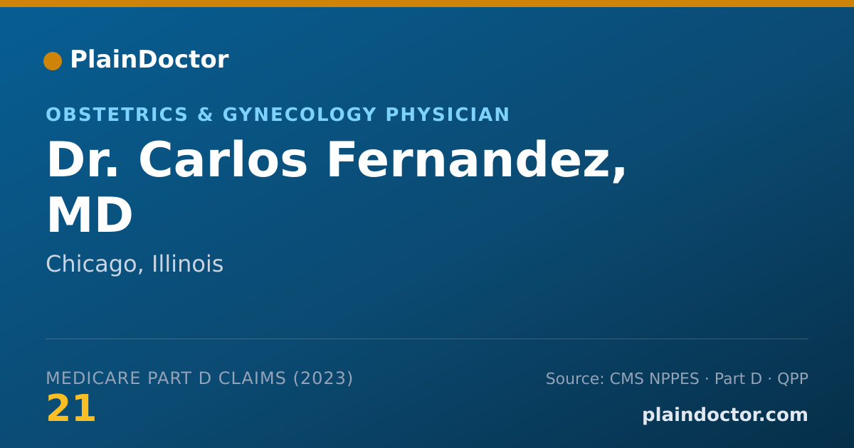 Shareable card for Carlos Fernandez, MD - Obstetrics & Gynecology Physician, Chicago, IL