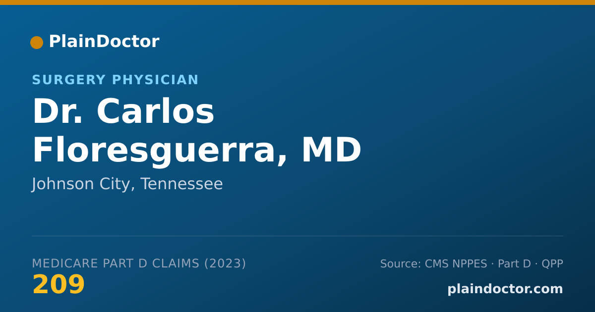 Shareable card for Carlos Floresguerra, MD - Surgery Physician, Johnson City, TN